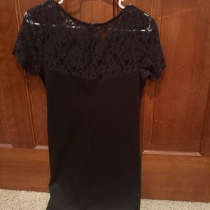 Black top lace dress